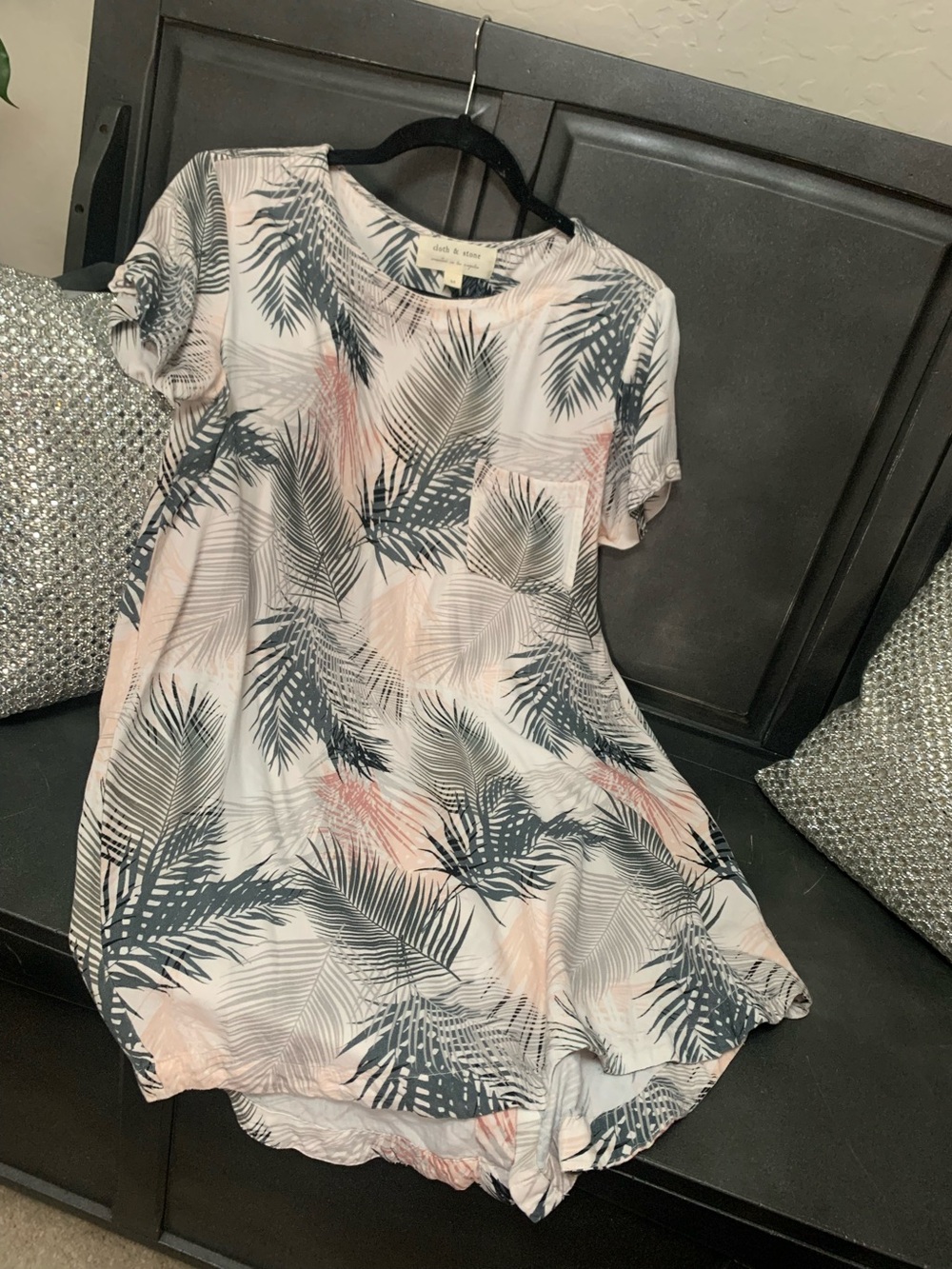 Cloth & Stone Palm Print Tunic Dress